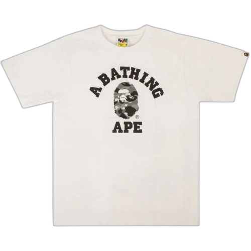 BAPE Color Camo College Tee 'White/Grey'