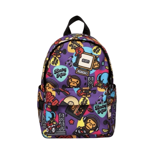 BAPE Baby Milo Print Medium Backpack 'Purple'