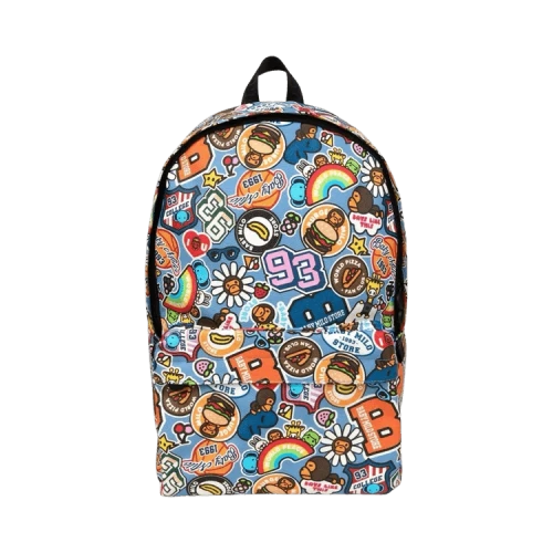 BAPE Milo Store Badge Pattern Large Backpack 'Multicolor'