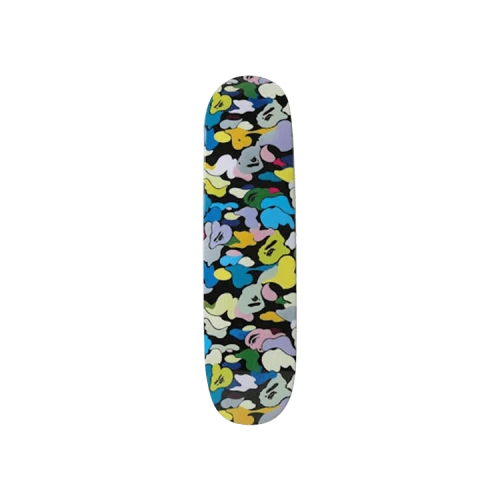 BAPE Multi Camo Skateboard Deck 'Black'