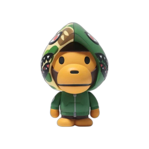 BAPE Baby Milo Shark Hoodie Vinyl Toy 'Green'