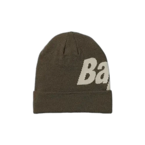 BAPE Knit Spellout Cap 'Olive Drab'