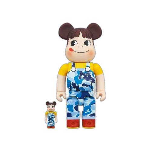 BAPE x Medicom Toy Bearbrick x Peko-chan 100% & 400% Set 'Blue Camo'