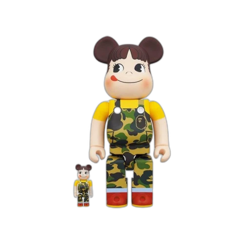 BAPE x Medicom Toy Bearbrick x Peko-chan 100% & 400% Set 'Green Camo'