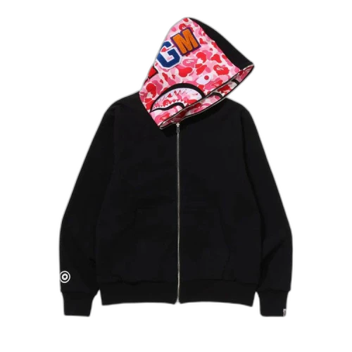 BAPE ABC Reversible Shark Full Zip Hoodie 'Pink'