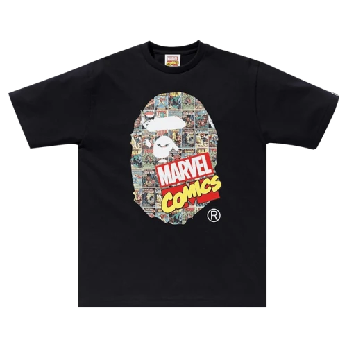 BAPE x Marvel Comics Ape Head Tee 'Black'