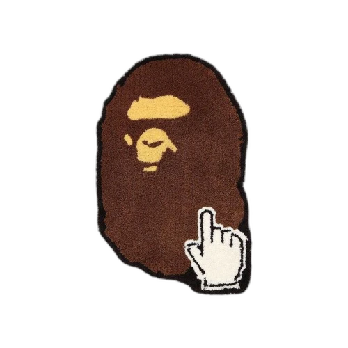 BAPE Ape Head Online Rug 'Brown'