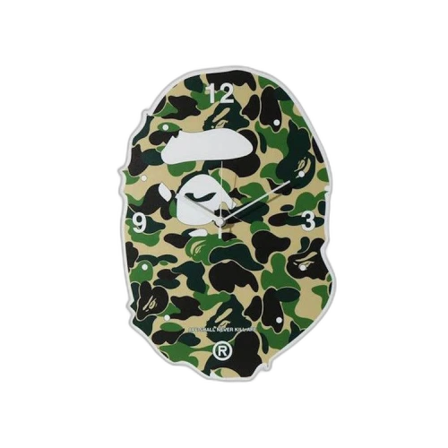 BAPE ABC Camo Ape Head Wall Clock 'Green'