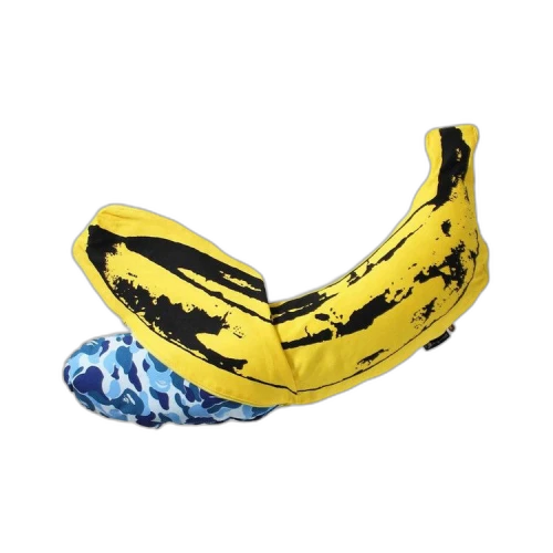 BAPE ABC Camo Andy Warhol Banana Medium Cushion 'Blue'