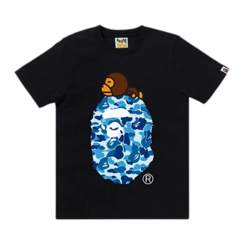 BAPE ABC Camo Milo On Big Ape Tee 'Black'