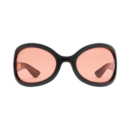 Gucci Oversized Oval Sunglasses 'Black'