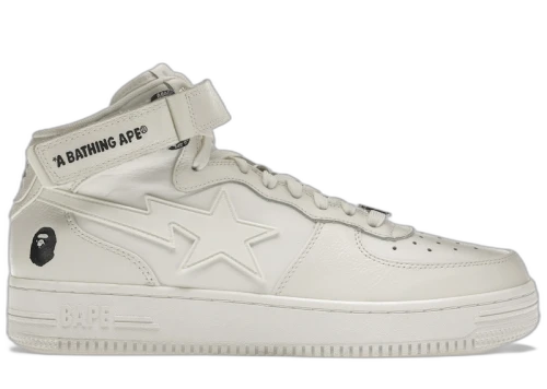 A Bathing Ape Bape Sta Mid White