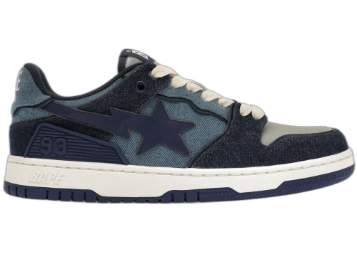 BAPE A Bathing Ape Sk8 Sta Indigo Denim