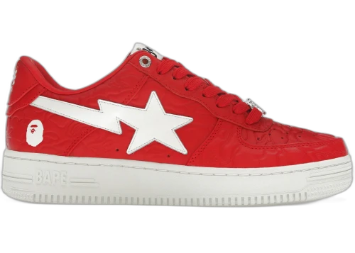 A Bathing Ape Bape Sta Low #3 Line Camo Red