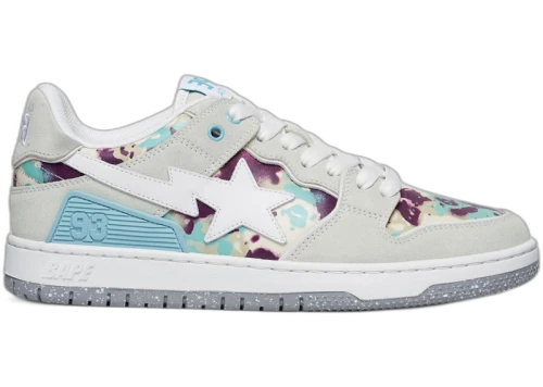 BAPE A Bathing Ape Sk8 Sta #3 Map Camo Grey Blue