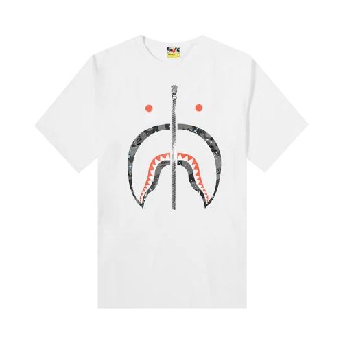 BAPE Space Camo Shark Tee 'White'