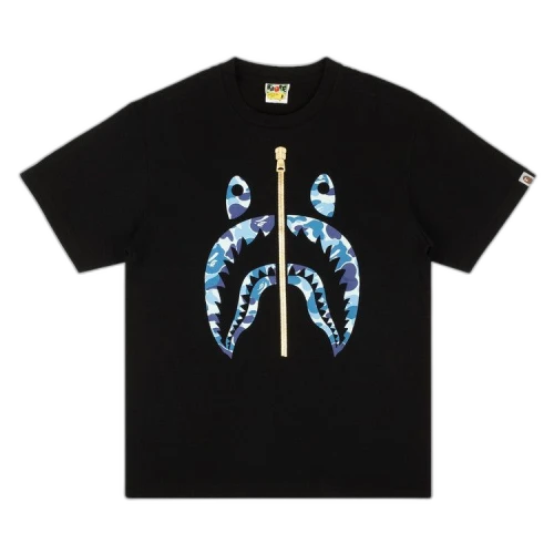 BAPE Shark Camo Short-Sleeve T-Shirt 'Black/Blue'