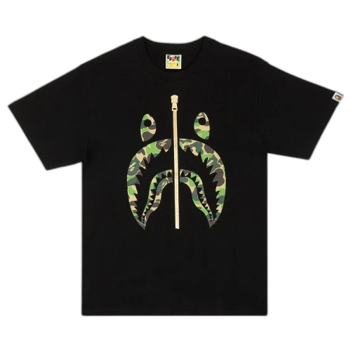 BAPE Shark Camo Short-Sleeve T-Shirt 'Black/Green'
