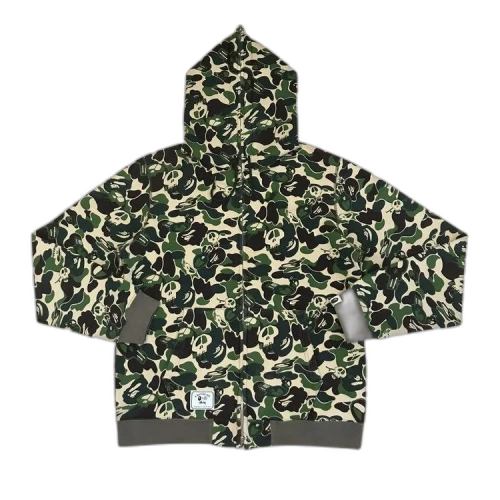 BAPE x Stussy Full Zip Hoodie 'Skull Camo'