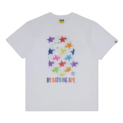 BAPE Big Head Ape Star Festival T-Shirt 'Multicolor/White'