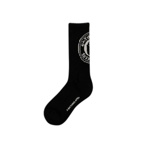 BAPE BWS Logo Socks 'Black/White'