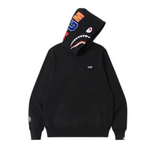 BAPE Shark Emblem Pullover Hoodie 'Black'