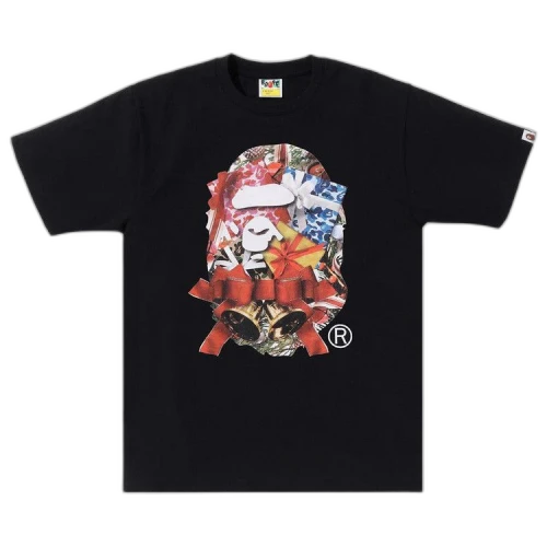 BAPE Christmas Ape Head Tee 'Black'
