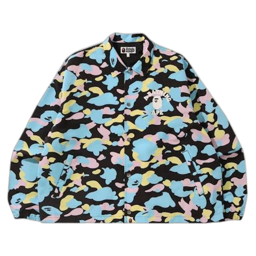 BAPE New Multi Camo Relaxed Coach Jacket 'Black'