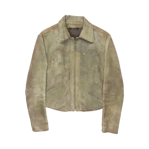 Vintage Gucci by Tom Ford Sample Western Leather Jacket 'Beige'