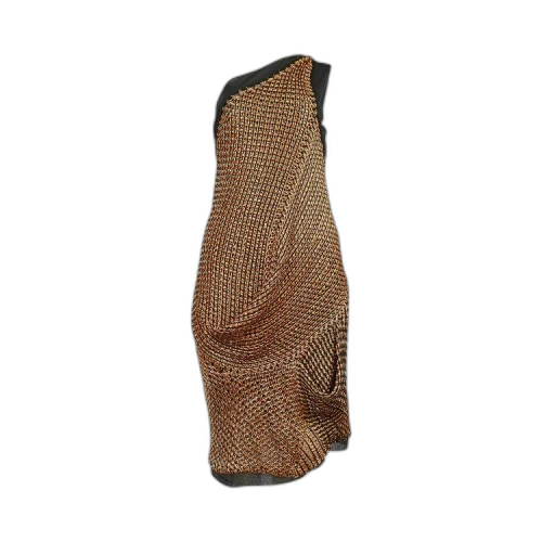 Vintage Balenciaga By Nicolas Ghesquiere Copper Wire Crochet Dress 'Gold/Black'