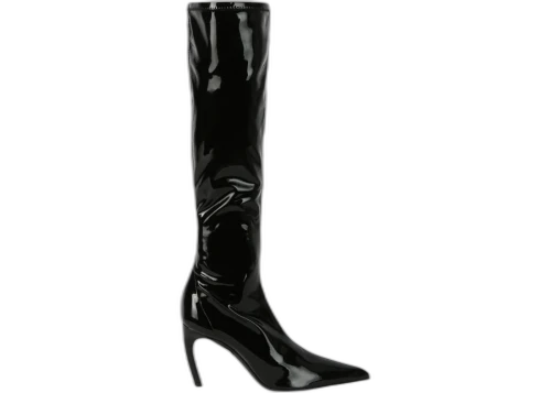 Ferragamo Bri 85 Patent Leather Boots Black (Women's)