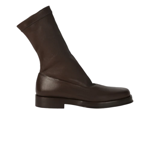 Ferragamo Furseo Demi Boots - Wide Width Dark Brown