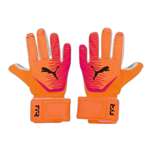 PUMA Fabric, Latex, Artificial Leather Sports Gloves Unisex Orange