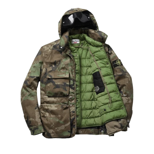 Supreme x Stone Island Nero Jacket 'Woodland Camo'
