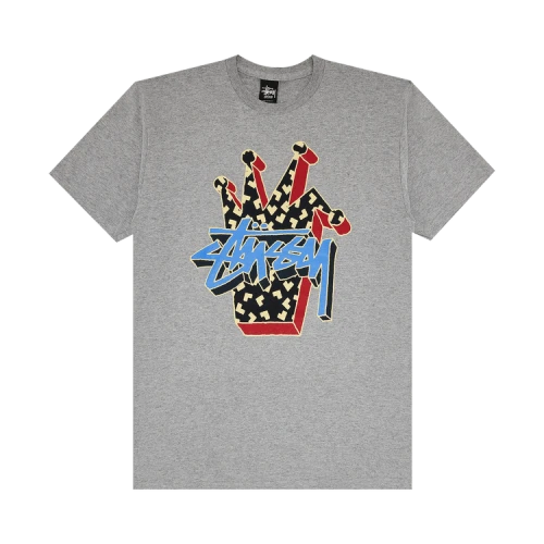 Stussy 3D Crown Tee 'Grey Heather'
