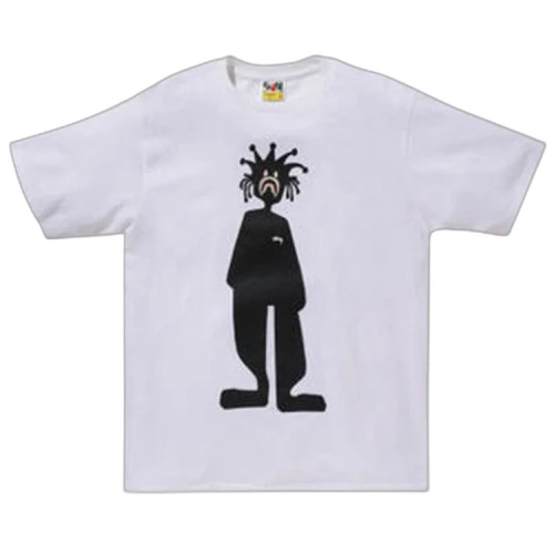 Stussy x BAPE x ILL Shark Man Tee 'White'