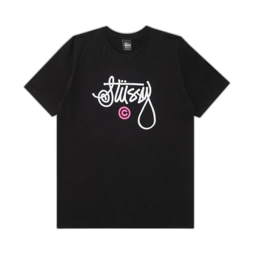 Stussy Cursive Basic Logo Tee 'Black'