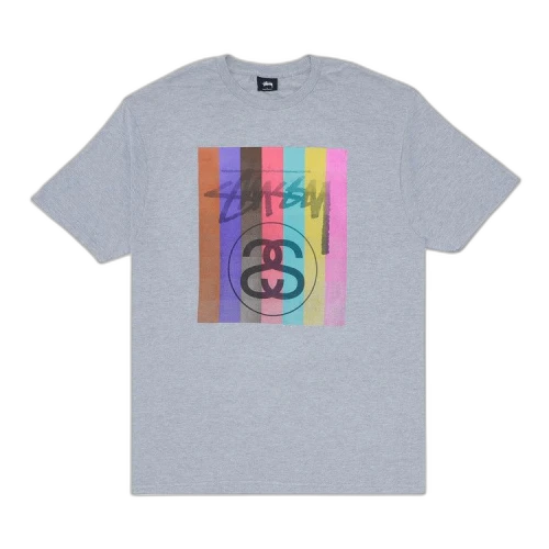 Stussy Colour Squares Tee 'Grey'