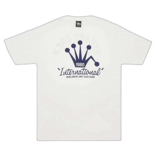Stussy Crown Tee 'White/Navy'
