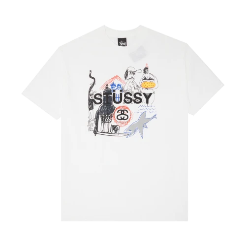 Stussy Drawing Tee 'White/Black'