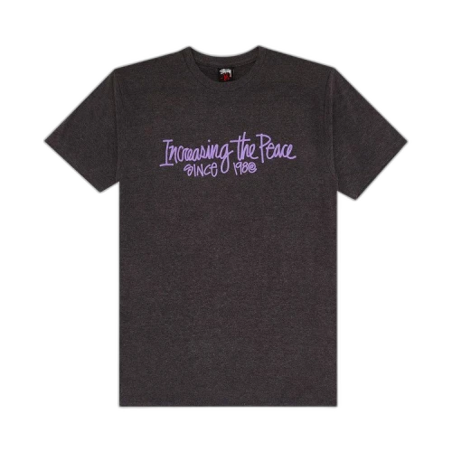 Stussy Gear Increasing The Peace Tee 'Dark Grey Heather'