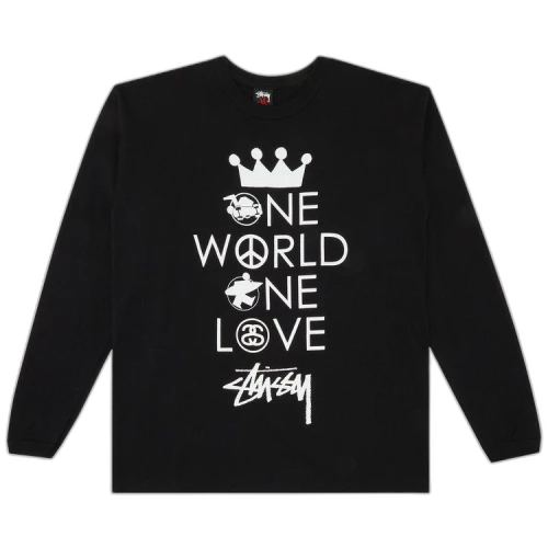 Stussy Gear One World One Love Long-Sleeve Tee 'Black'