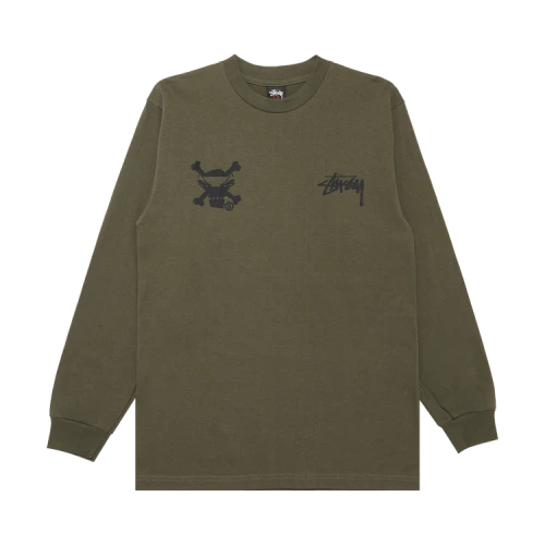 Stussy Gear Skull Album Long-Sleeve Tee 'Olive'