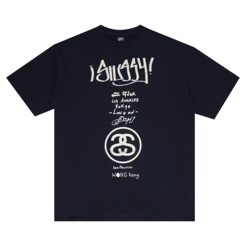Stussy Gear Script Tee 'Navy'