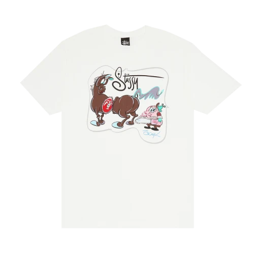 Stussy Horse Chainsaw Tee 'White'