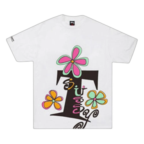 Stussy x Hectic De La Stu Flower Tee 'White'