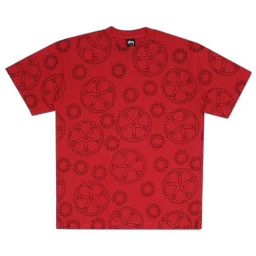 Stussy Gear Increase The Peace Monogram Circle Tee 'Red'