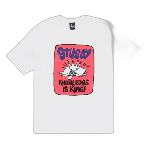 Stussy Knowledge Is King Tee 'White'