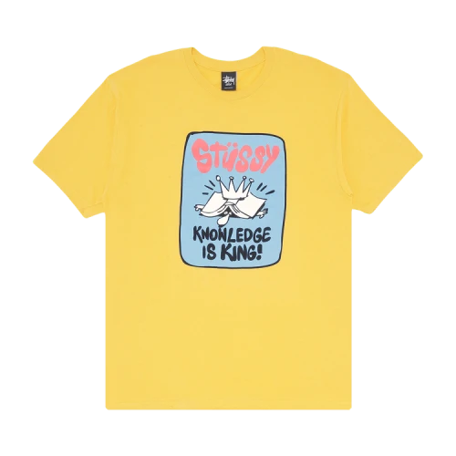 Stussy Knowledge Is King Tee 'Yellow'