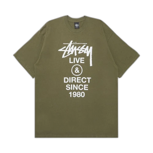 Stussy Live & Direct Since 1980 Tee 'Olive'
